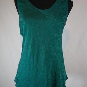 Silk Green Floral Tank Top